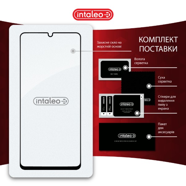 Фото - Защитное стекло для смартфона Intaleo 3D 9H for Samsung Galaxy A06 Black (1283126598708)